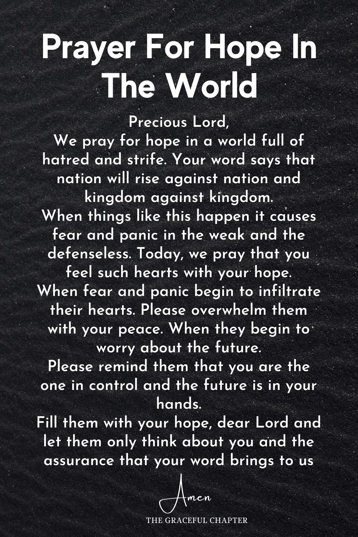 Prayer for hope in the world