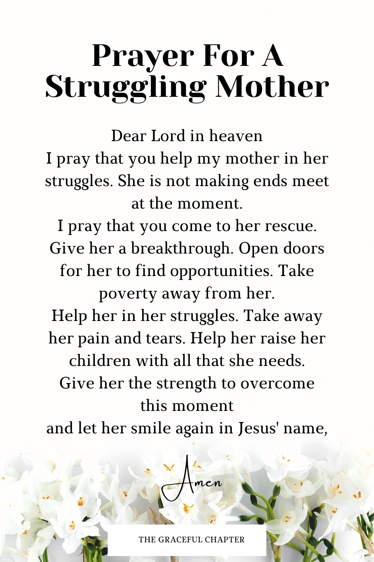 Prayer for a struggling mother