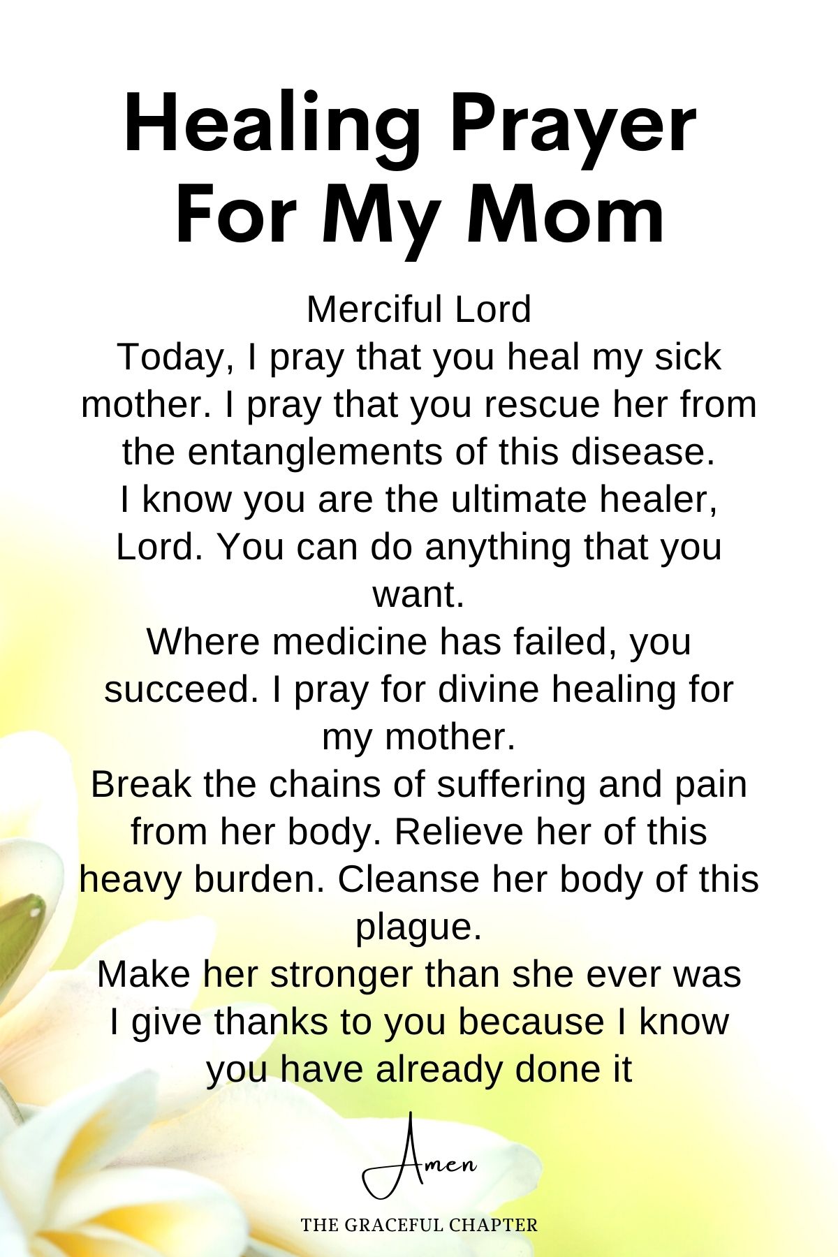 Healing prayer for my mom
