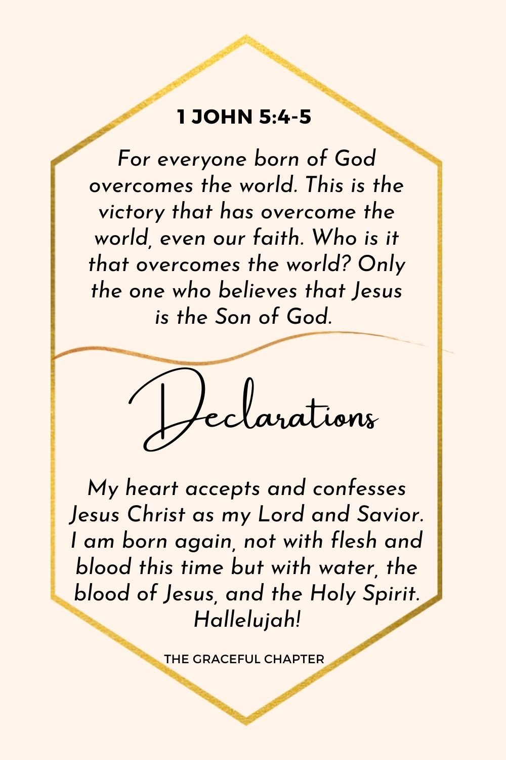 1 John 5:4-5 declaration