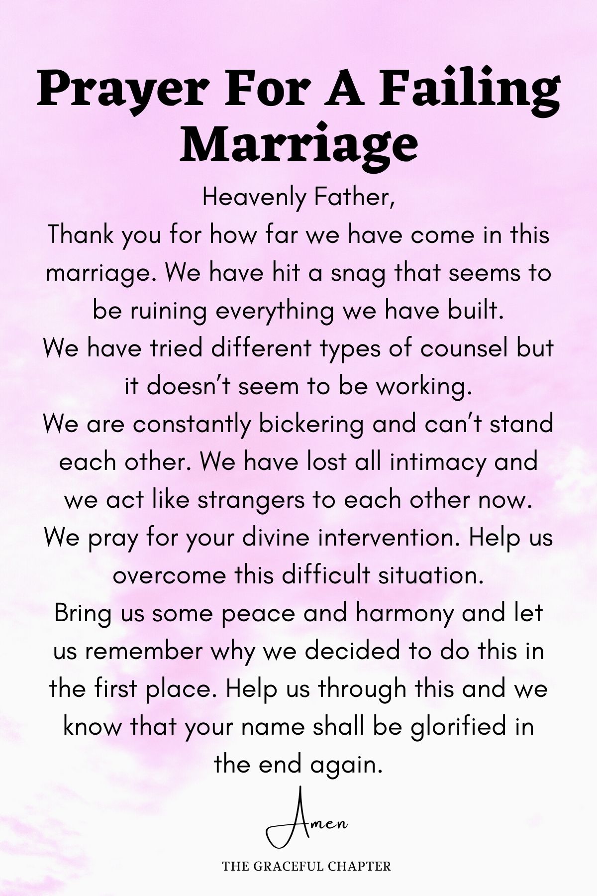 Prayer for a failing marriage