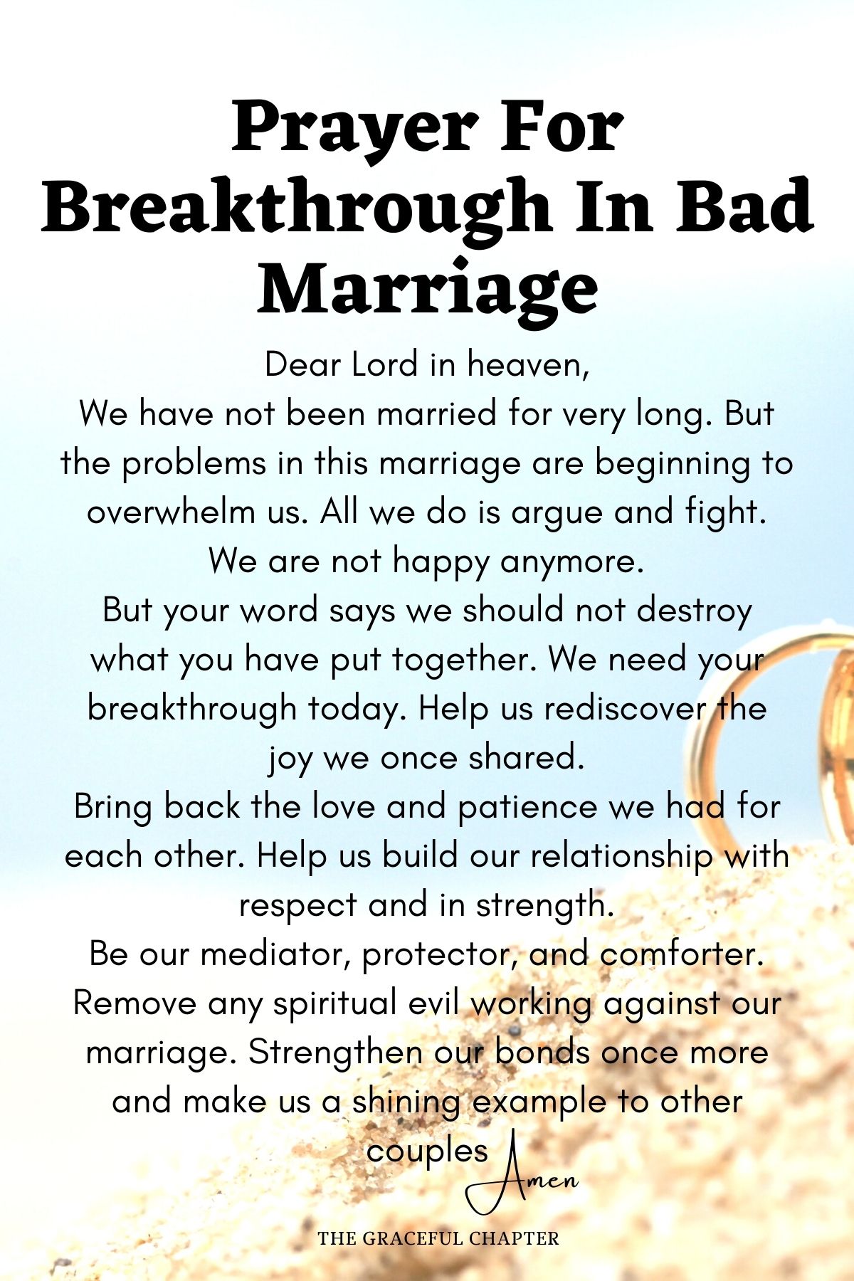 Prayer for breakthrough in bad marriage - prayers for breakthroughs