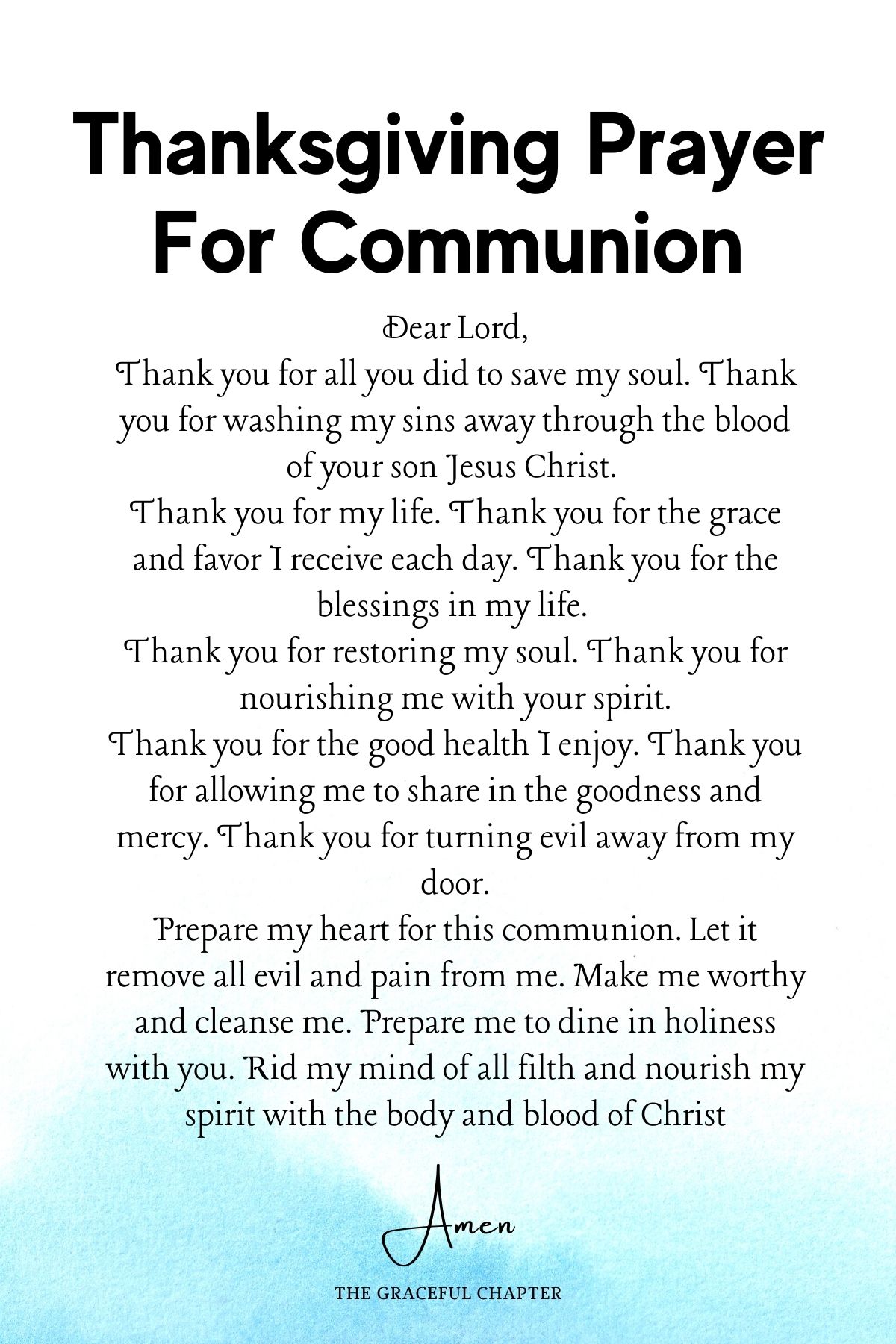 5 Prayers Before Communion - The Graceful Chapter