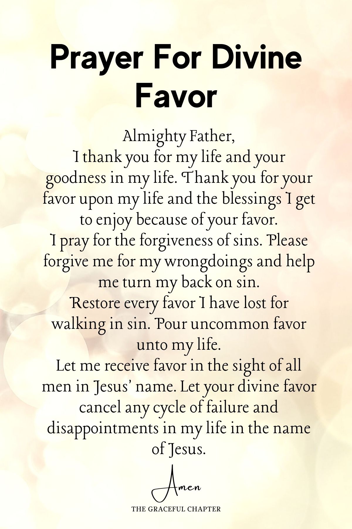 13 Best Prayers For Favor In Life The Graceful Chapter