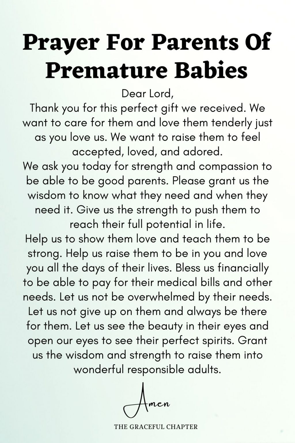 19 Prayers For Premature Babies - The Graceful Chapter