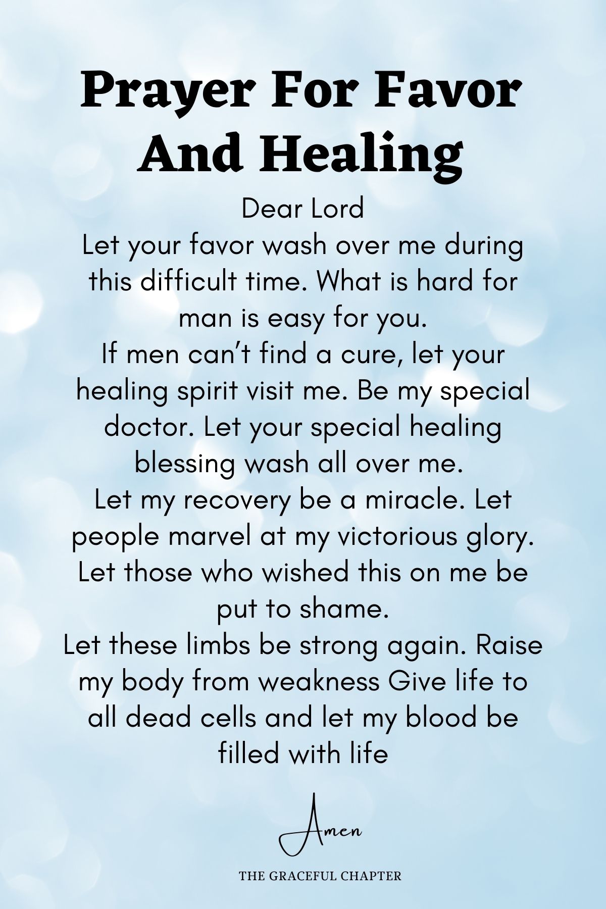 Prayer for favor and healing