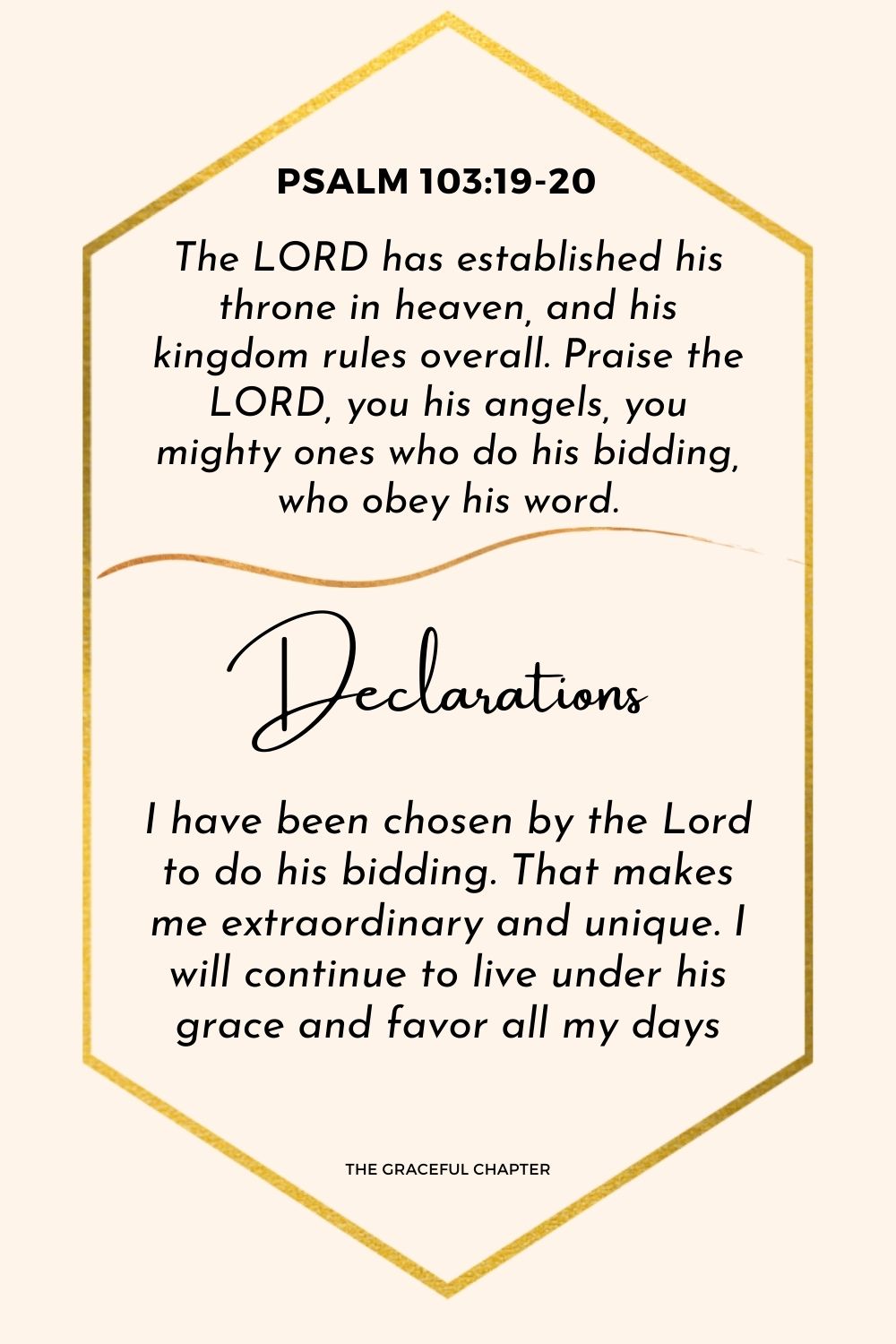 Psalm 103:19-20 Declaration