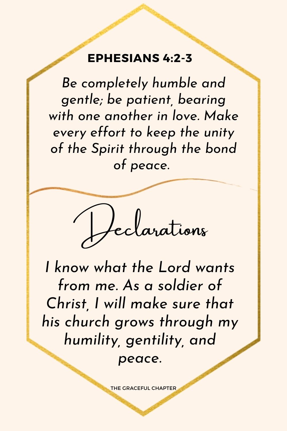 Declaration Ephesians 4:2-3