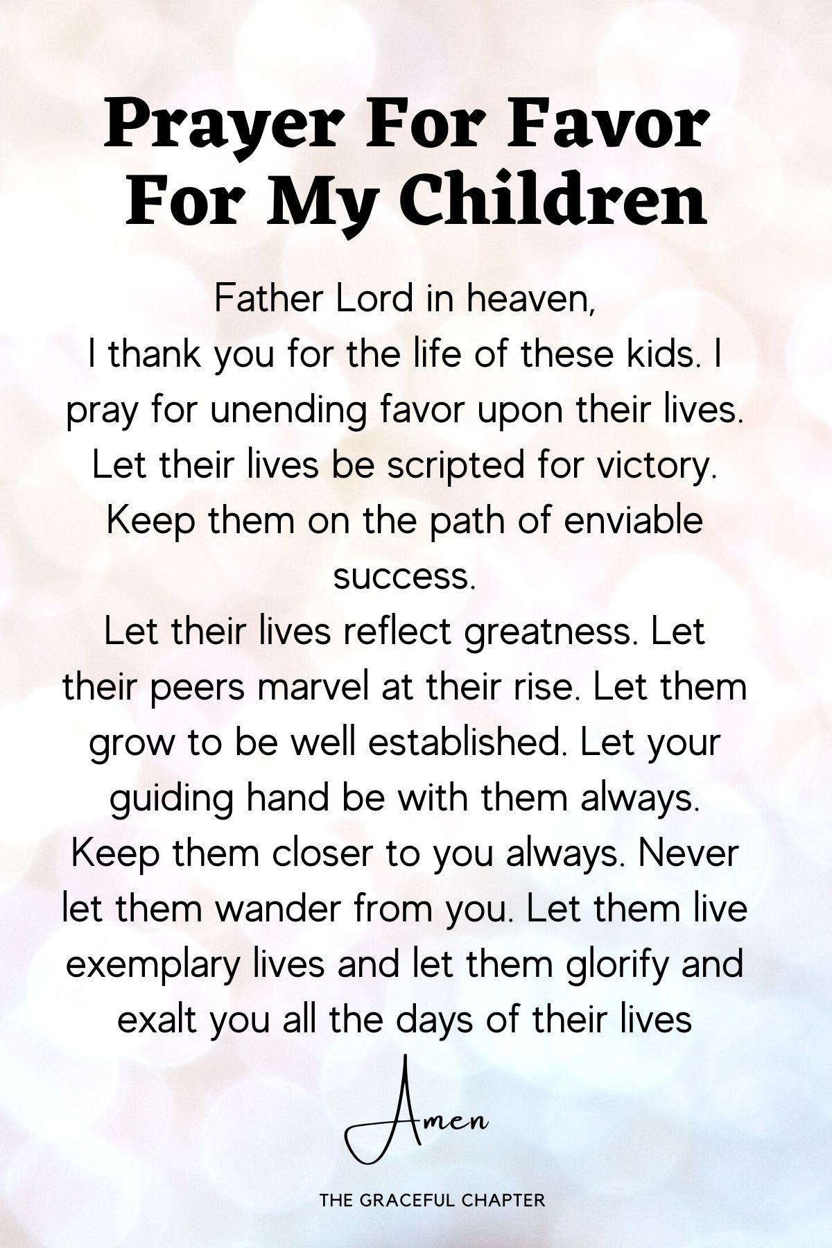 Prayer for favor for my children