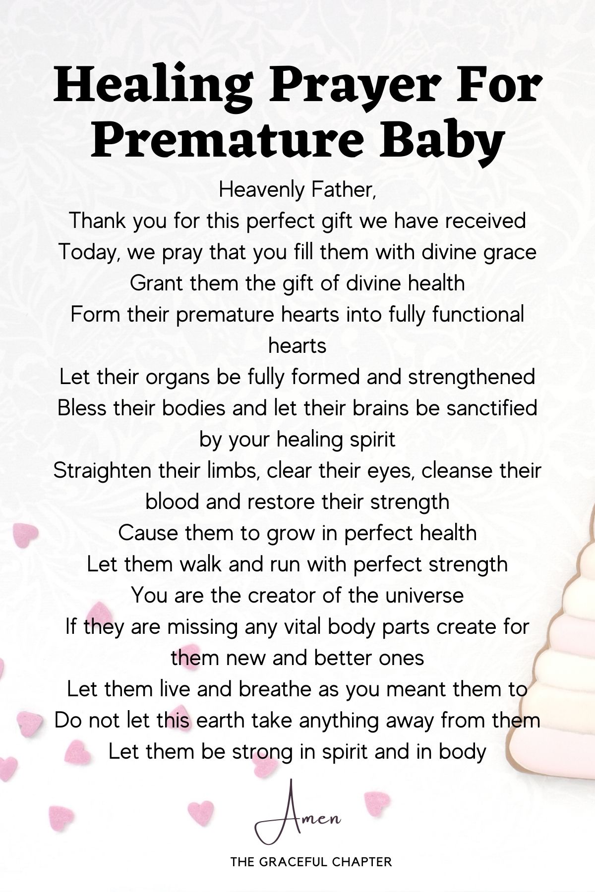 Healing prayer for premature baby