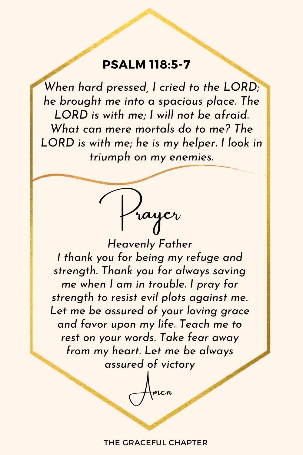 Psalm 118:5-7 Prayer