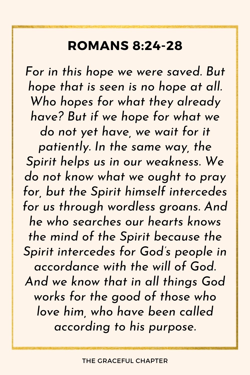 Romans 8:24-28