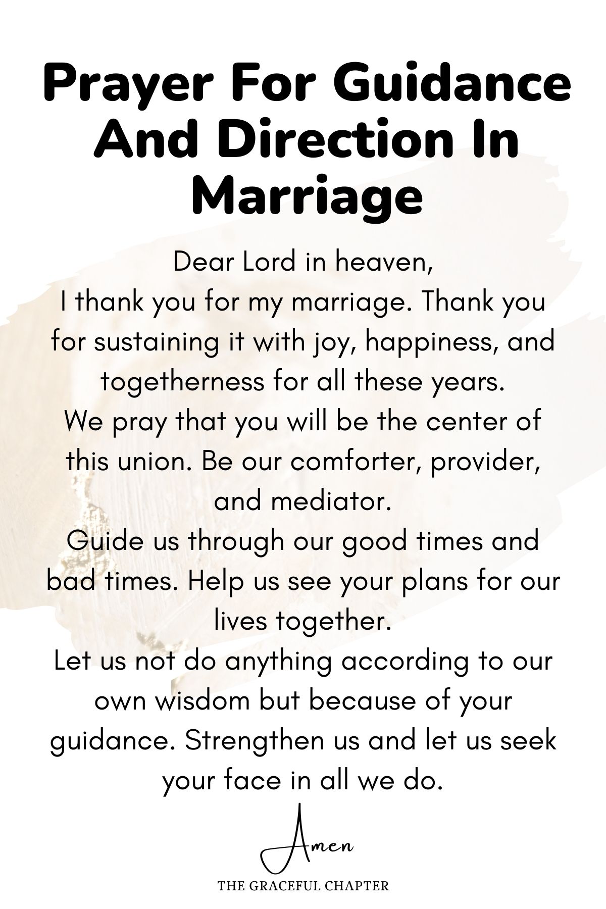 Prayer for guidance and direction in marriage