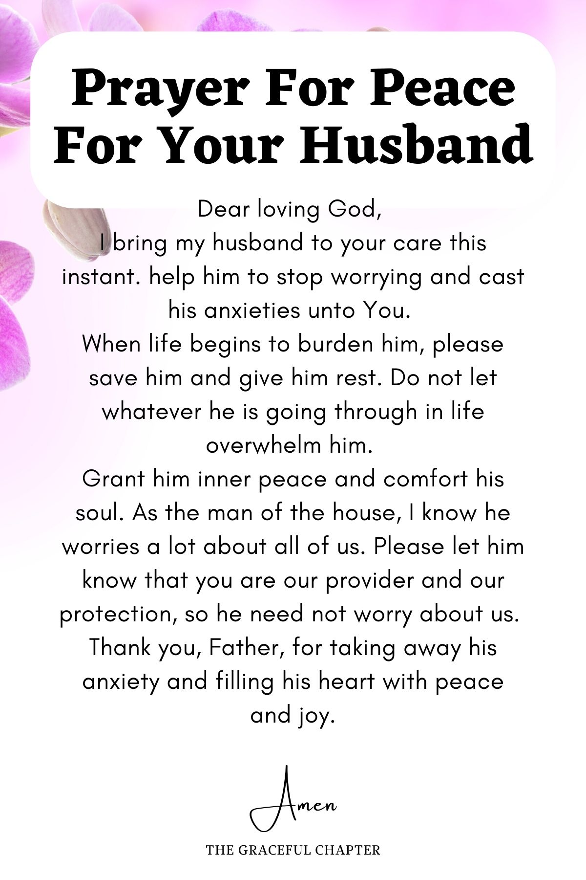 Prayer for peace for your husband