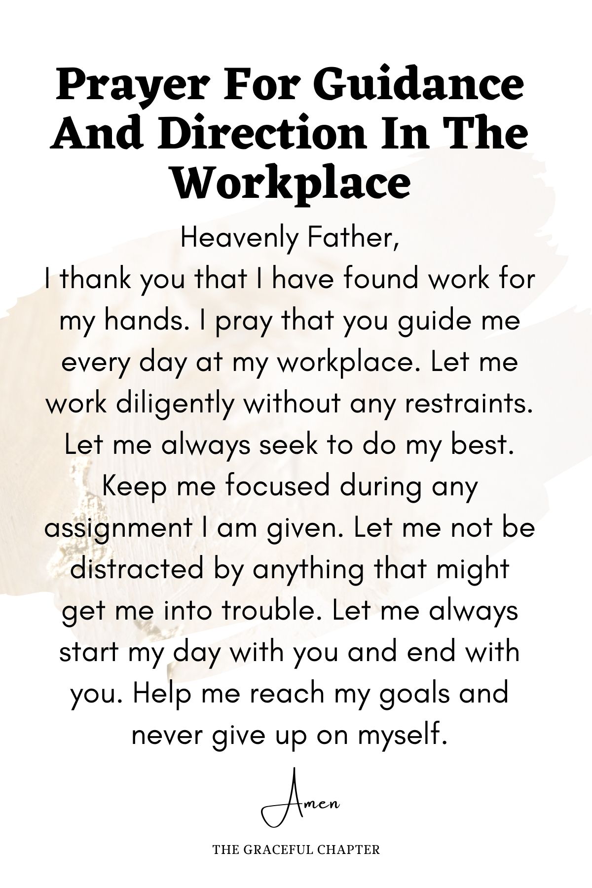 Prayers for guidance and direction in the workplace
