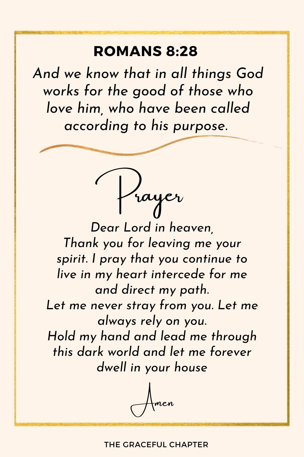 Prayer Romans 8:28