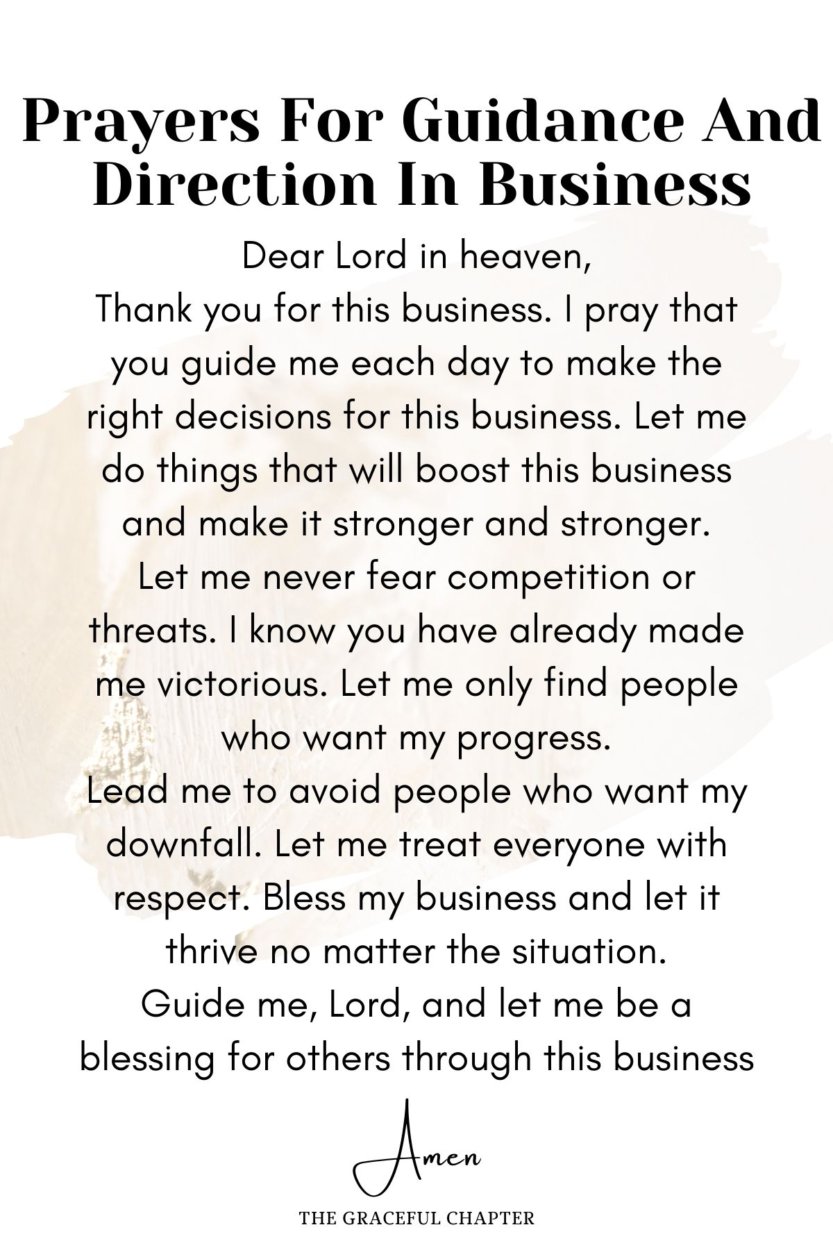 Prayers for guidance and direction in business