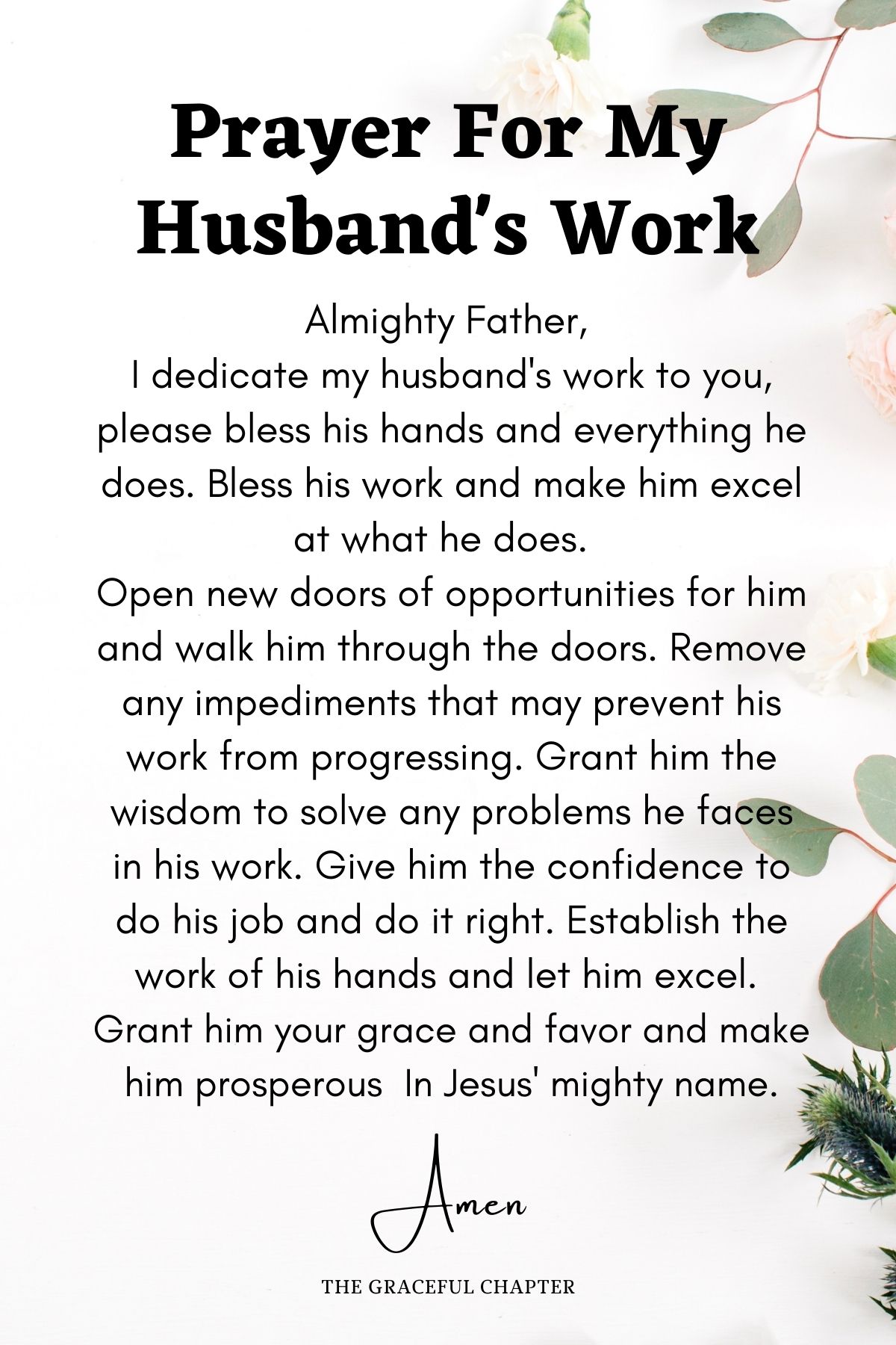 Prayer for your husband's work