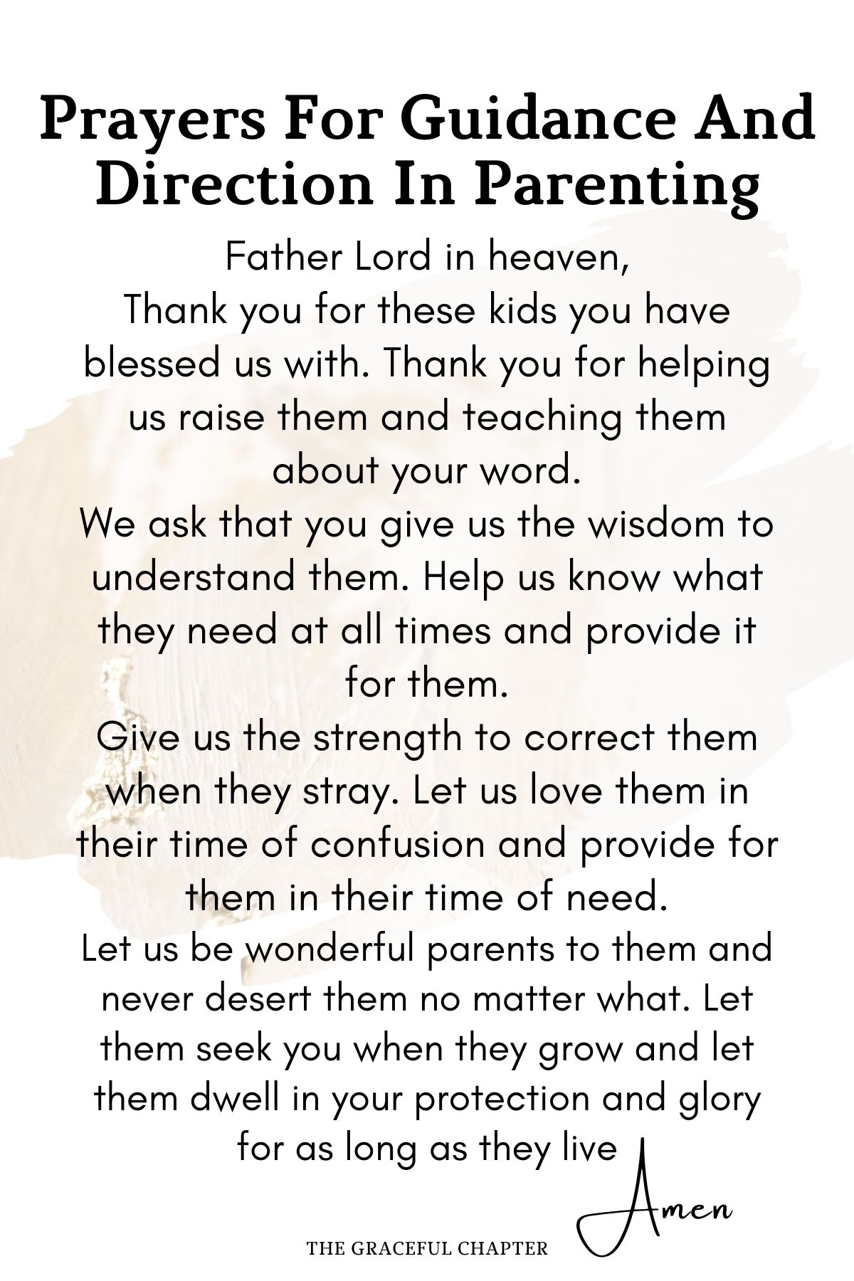 Prayers for guidance and direction during parenting