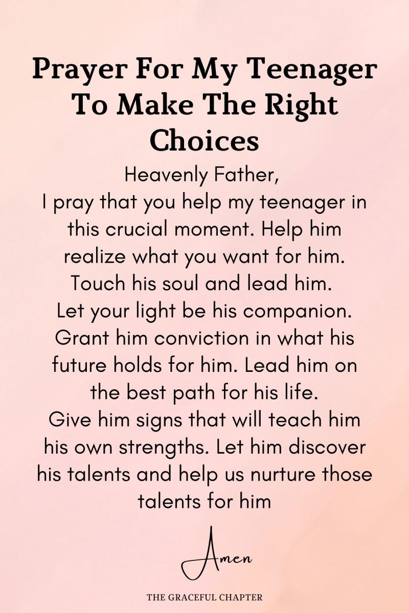 12 Prayers For My Teenager - The Graceful Chapter