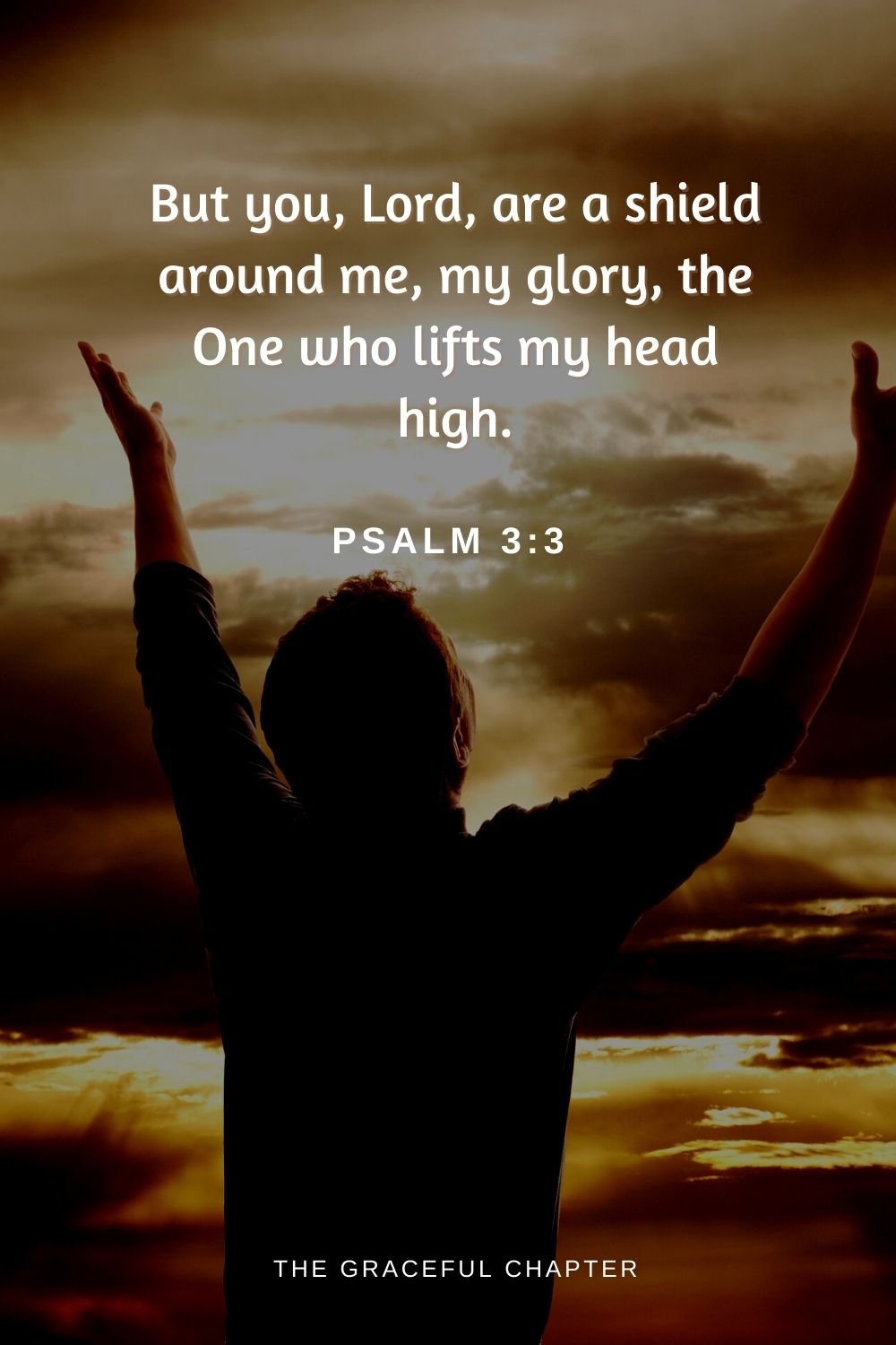 But you, Lord, are a shield around me, my glory, the One who lifts my head high.