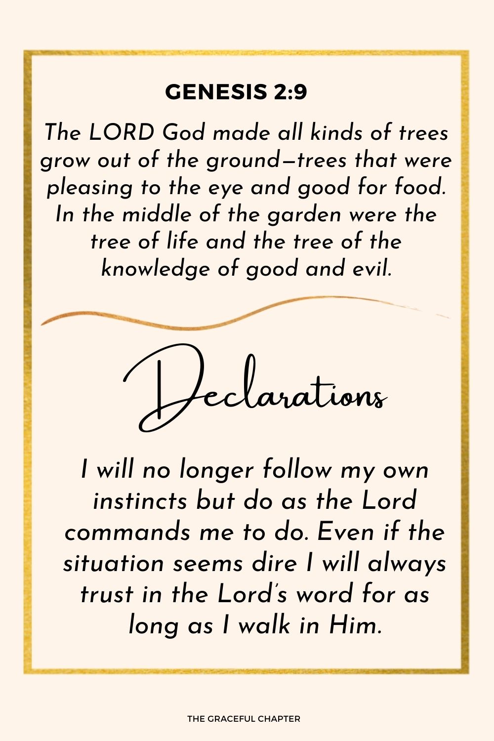 Genesis 2:9 Declaration