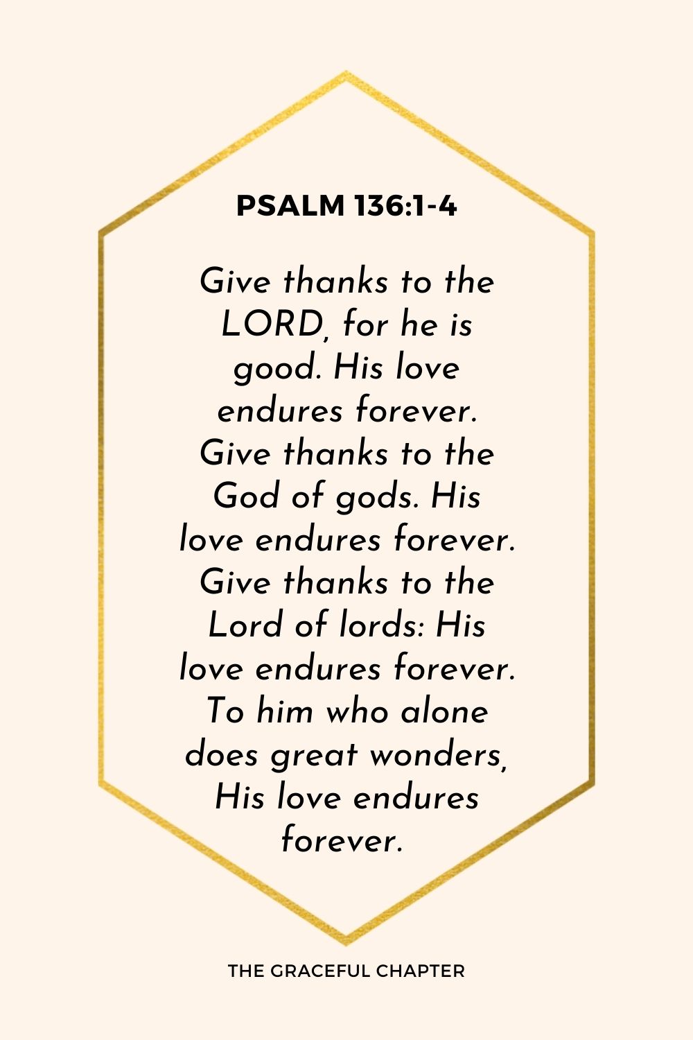 Verse – Psalm 136:1-4