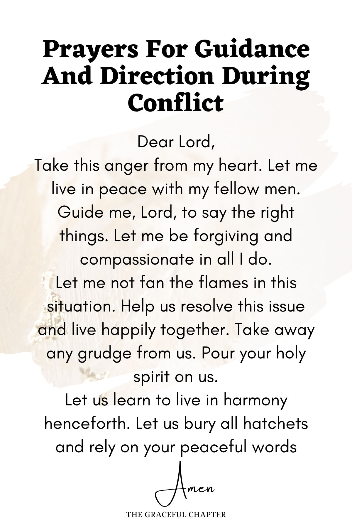 Prayers for guidance and direction during conflict