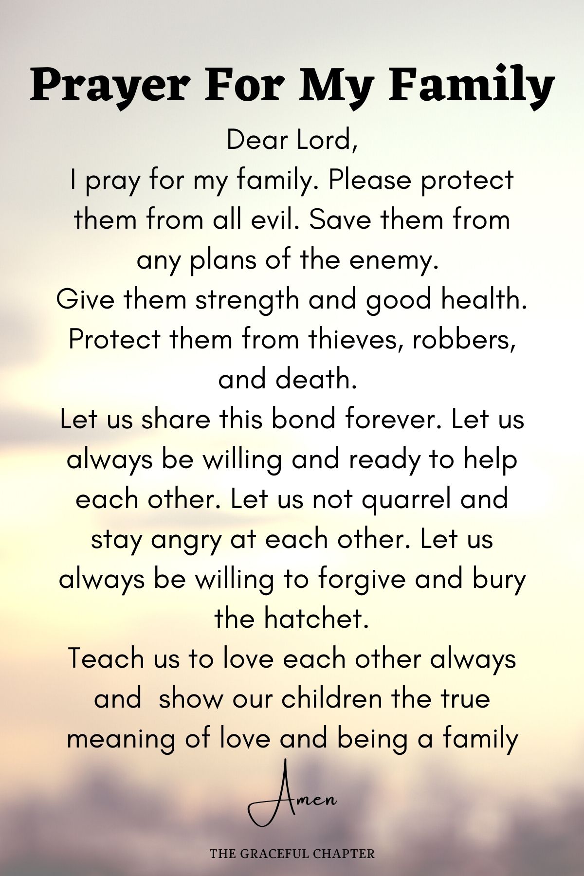 Prayer for my family