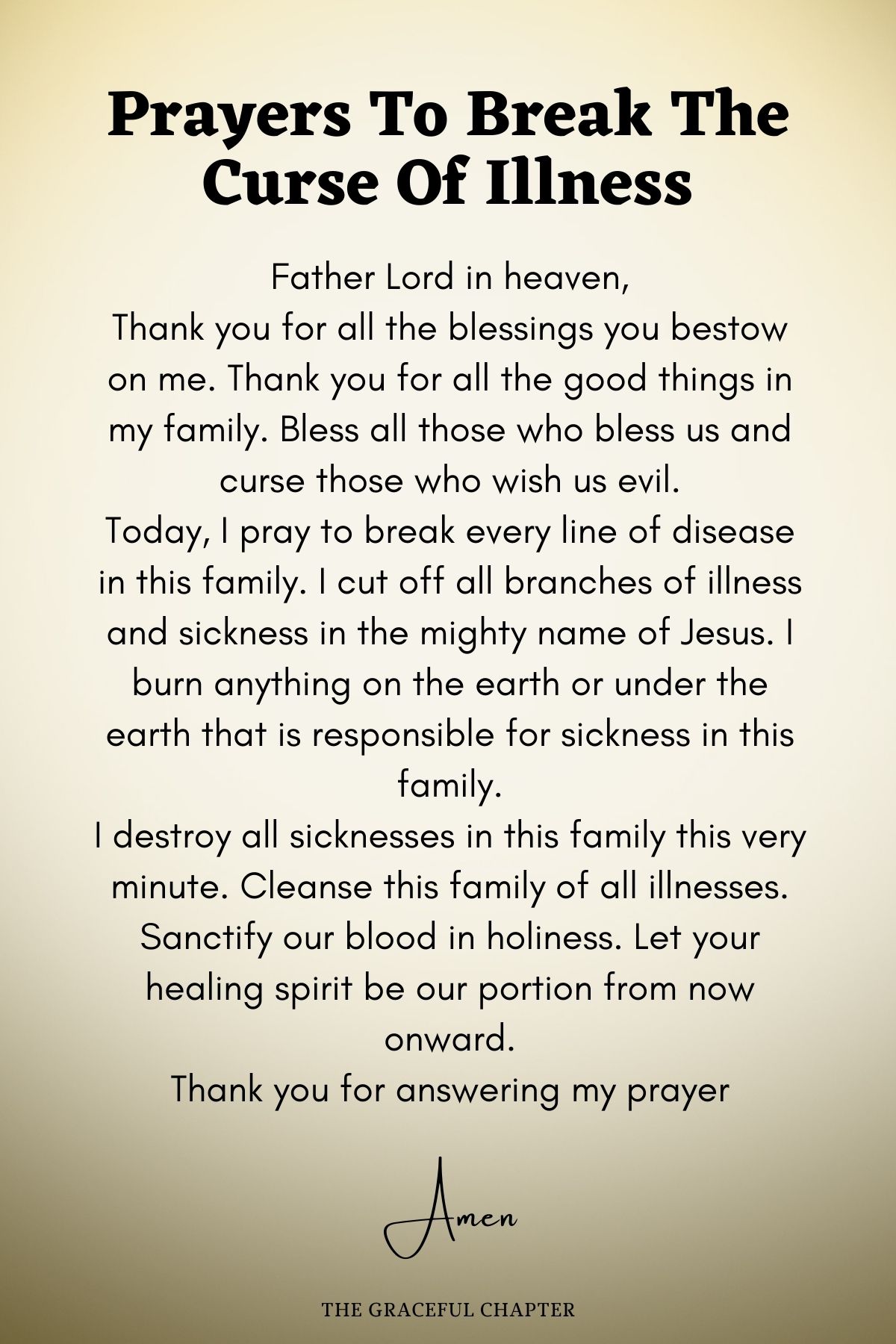 Prayer to break generational curses and release blessings