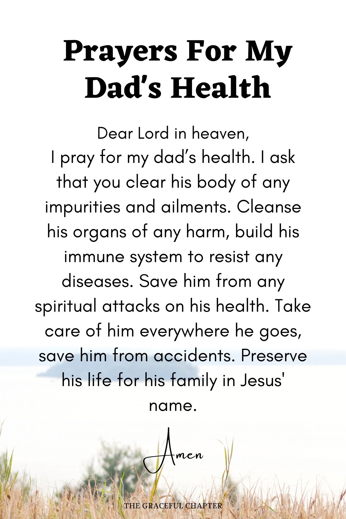 Prayers for my dad's health