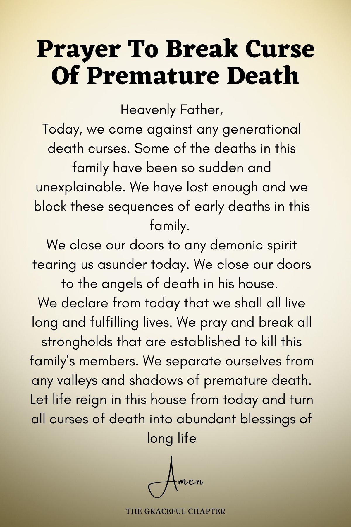 Prayer to break generational curses and release blessings