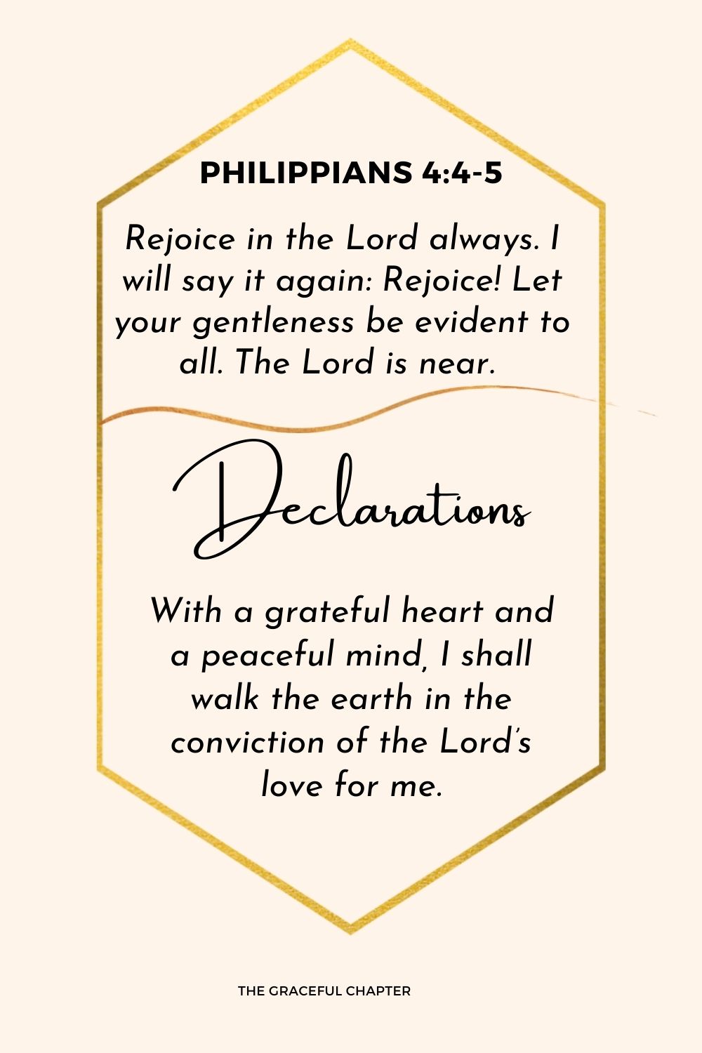 Philippians 4:4-5 declaration