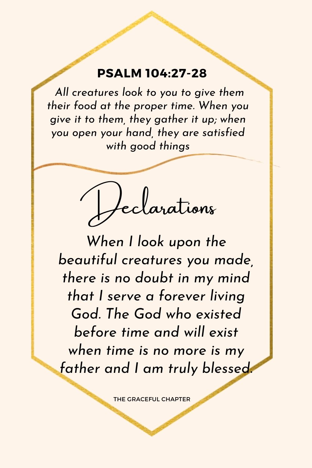 Psalm 104:27-30 Declaration