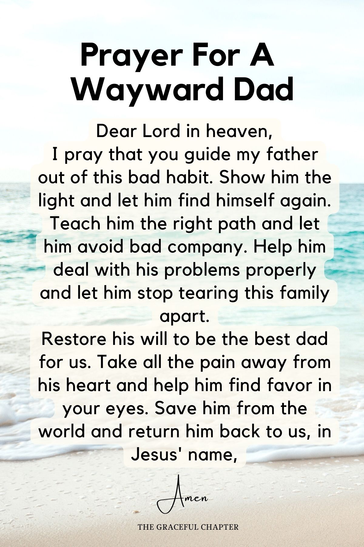 Prayer for a wayward dad