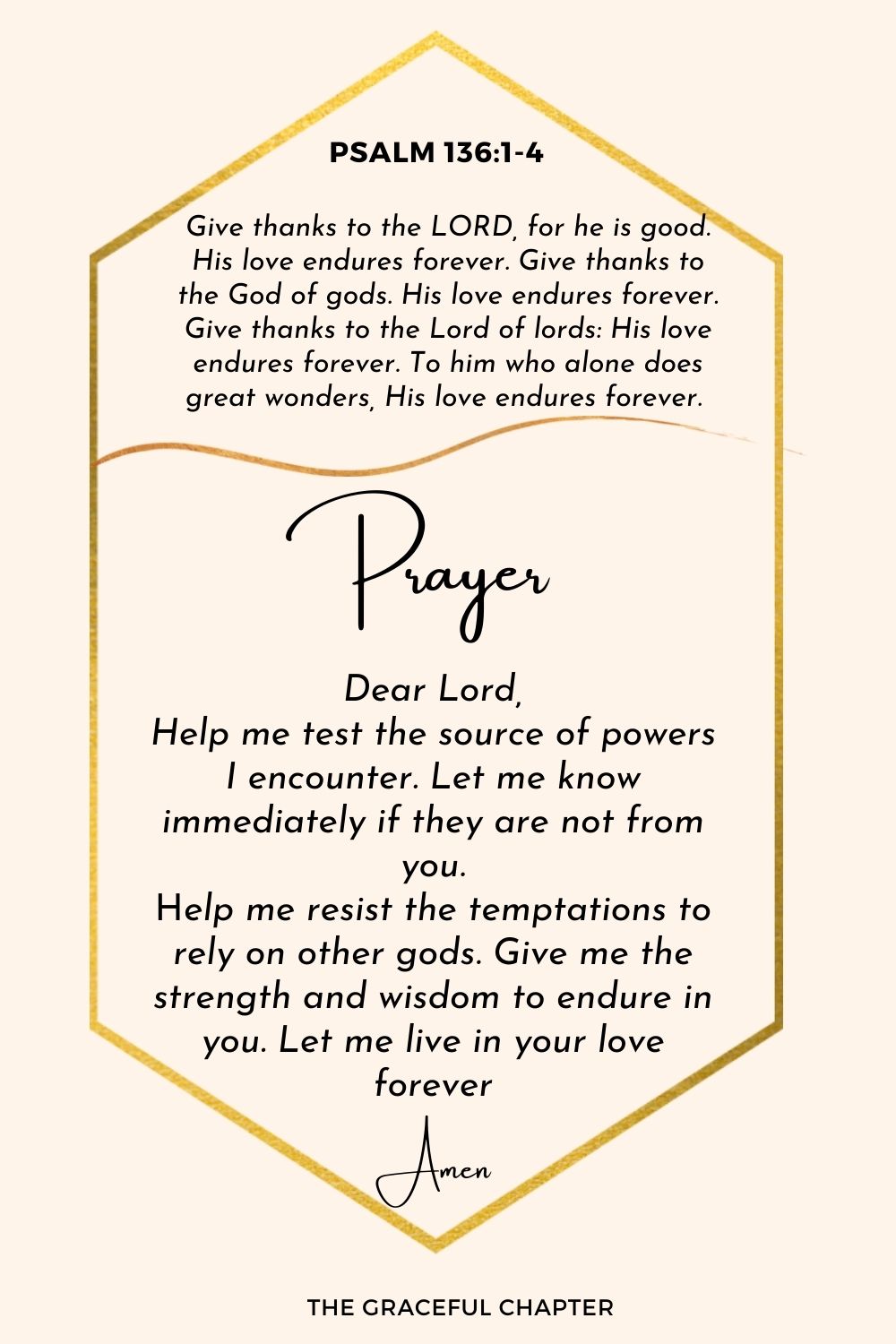 Prayer Psalm 136:1-4
