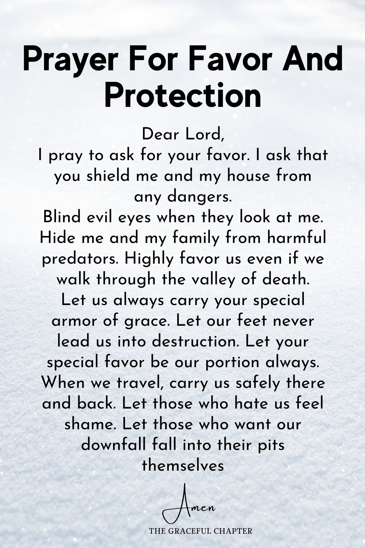 Prayer for favor and protection