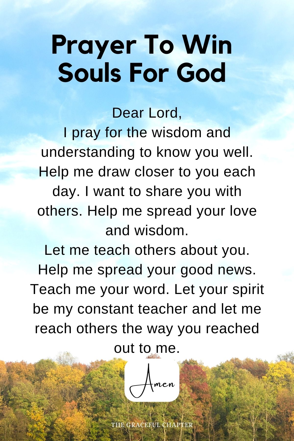 Prayer to win souls for God