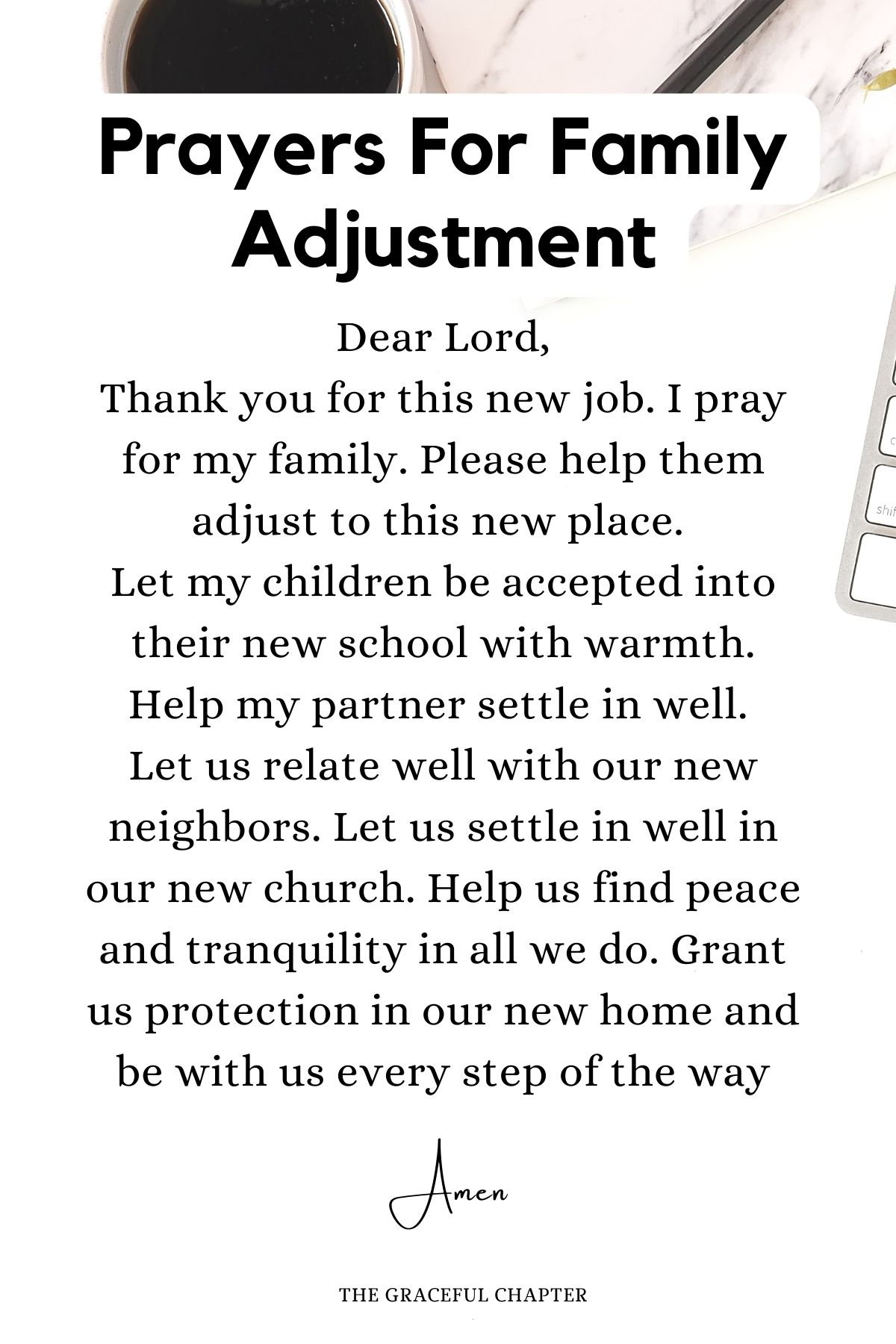 Prayer for family adjustment