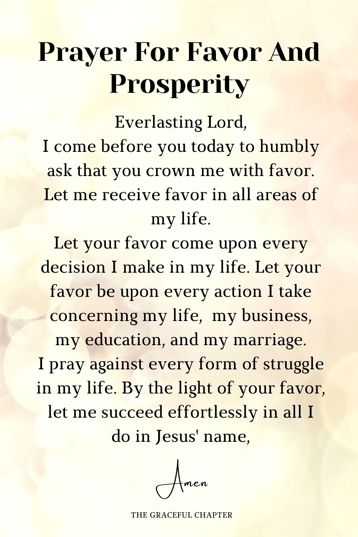 13 Best Prayers For Favor In Life - The Graceful Chapter