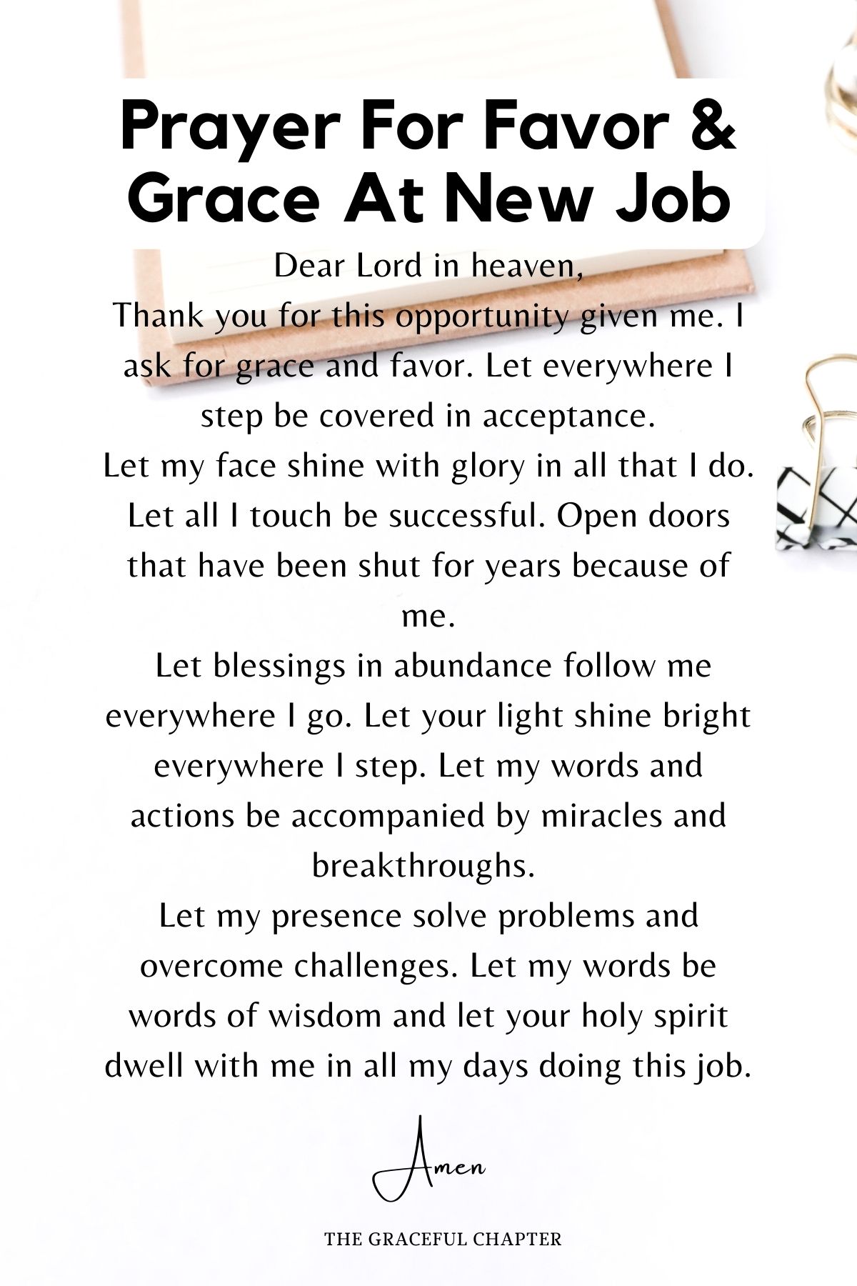 Prayer for favor and grace at new job