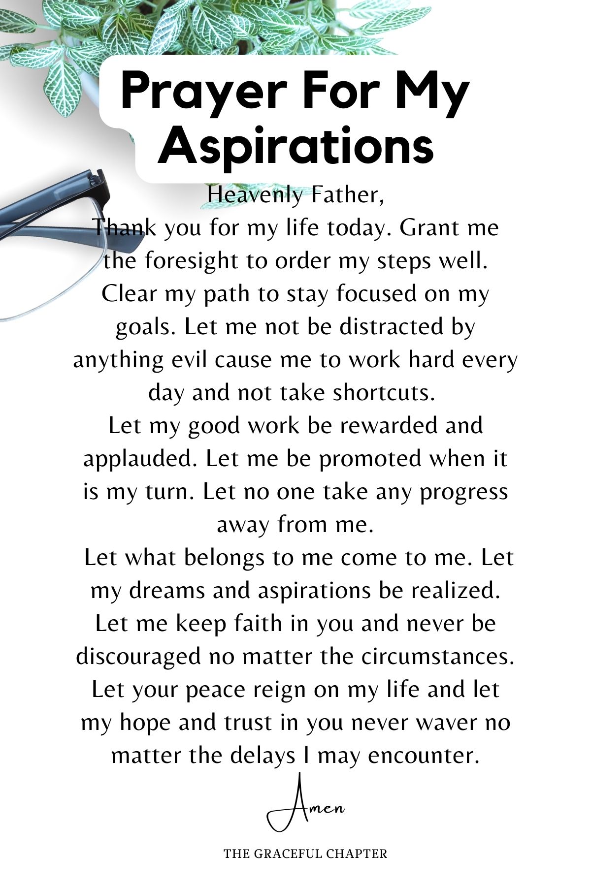 Prayer for my aspirations