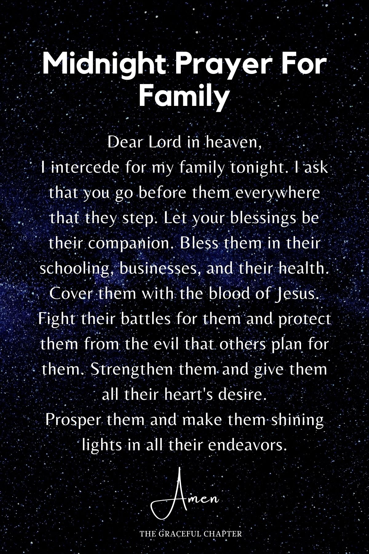 Midnight prayer for family