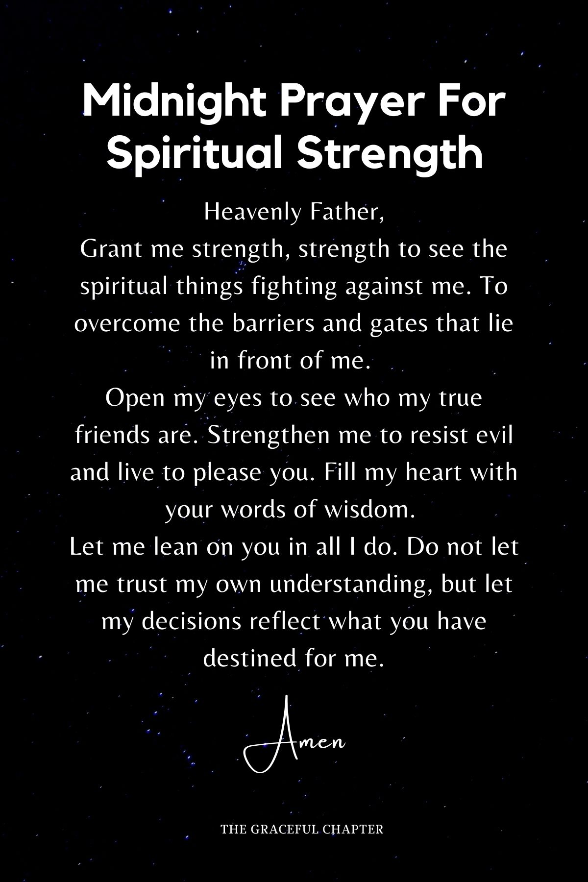 Midnight prayer for spiritual strength