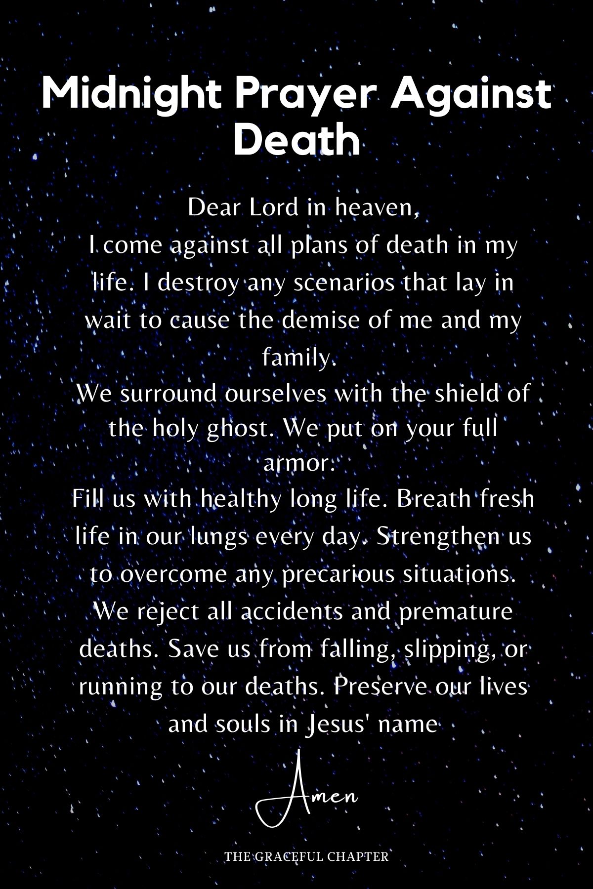 Midnight prayer against death
