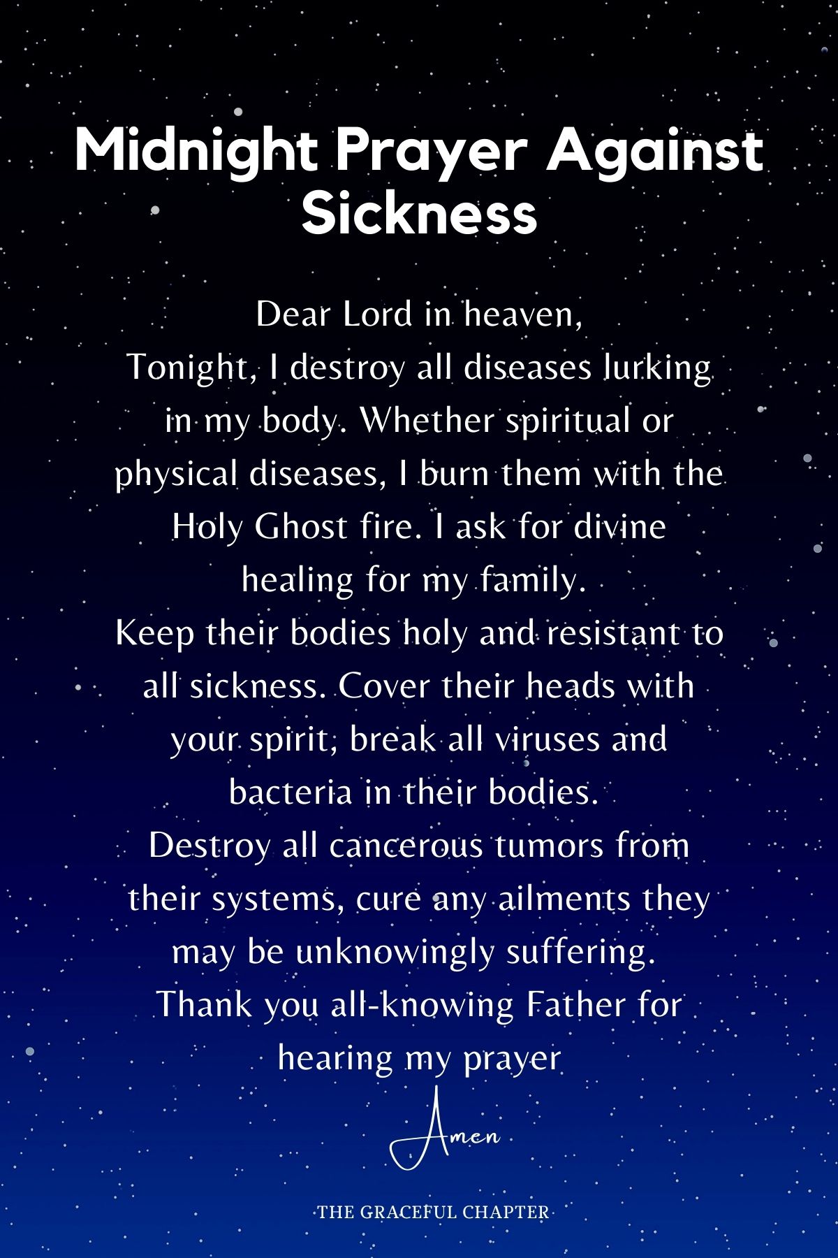 Midnight prayer against sickness