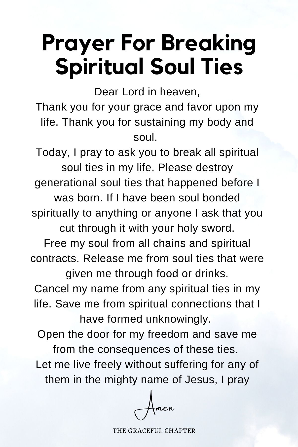 Prayer for breaking spiritual soul ties