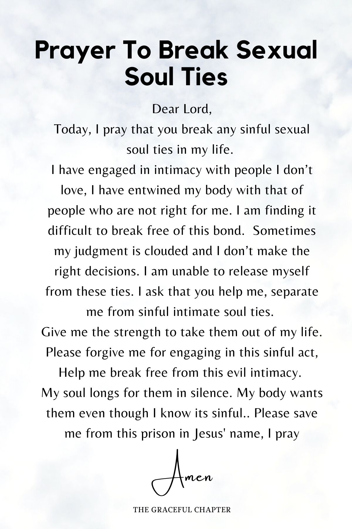 Prayer to break sexual soul ties