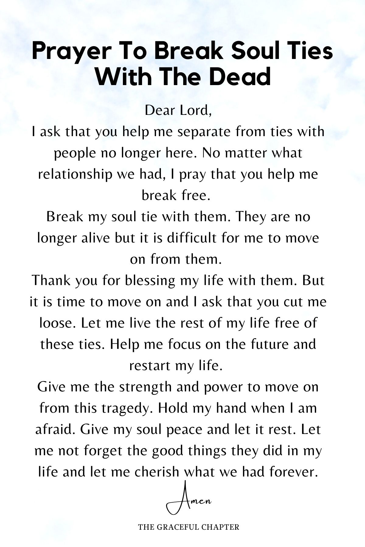 Prayer to break soul ties with the dead