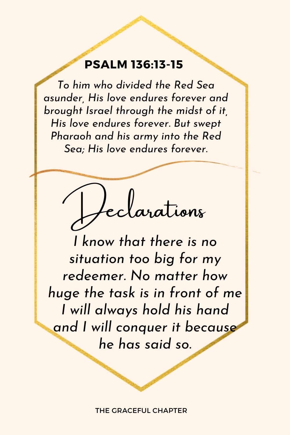 Psalm 136:13-15 Declaration